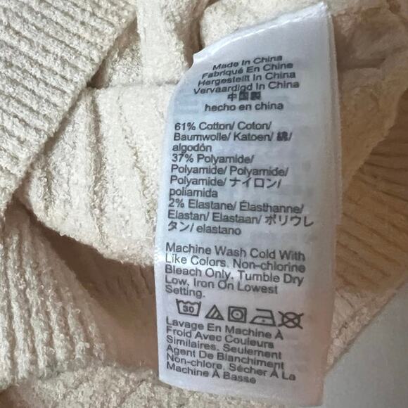 J.Crew NWT Cream Ribbed Bouclé Halter Sweater Tank Top XL - Picture 6 of 6